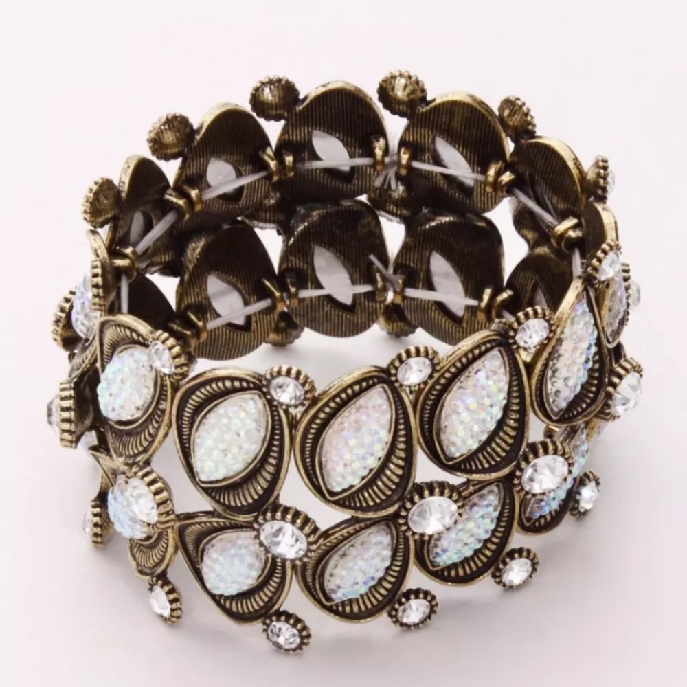 New Crystal Paisley Bracelet Cuff